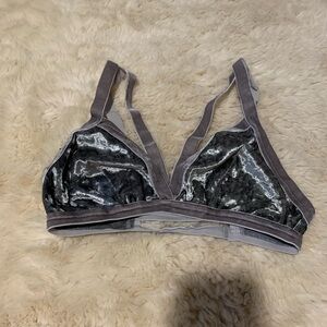 Suede bra